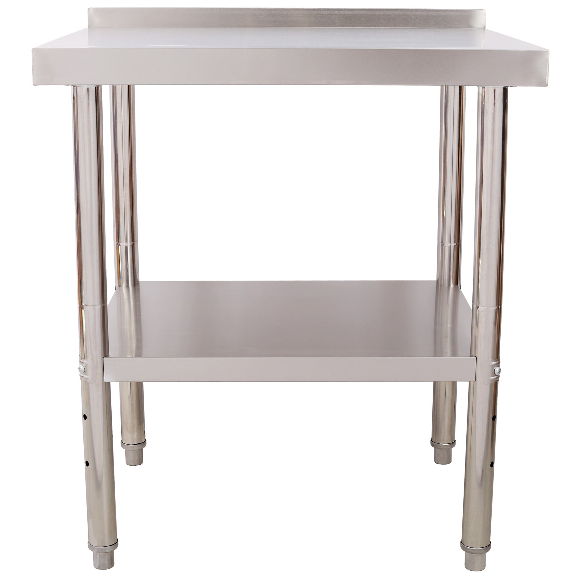 Stainless Steel Prep Table, 30 x 24x 35-1/2 Inch, 440lbs Load Capacity Heavy Duty Metal Worktable with Backsplash Adjustable Undershelf, Commercial Workstation for Kitchen Restaurant