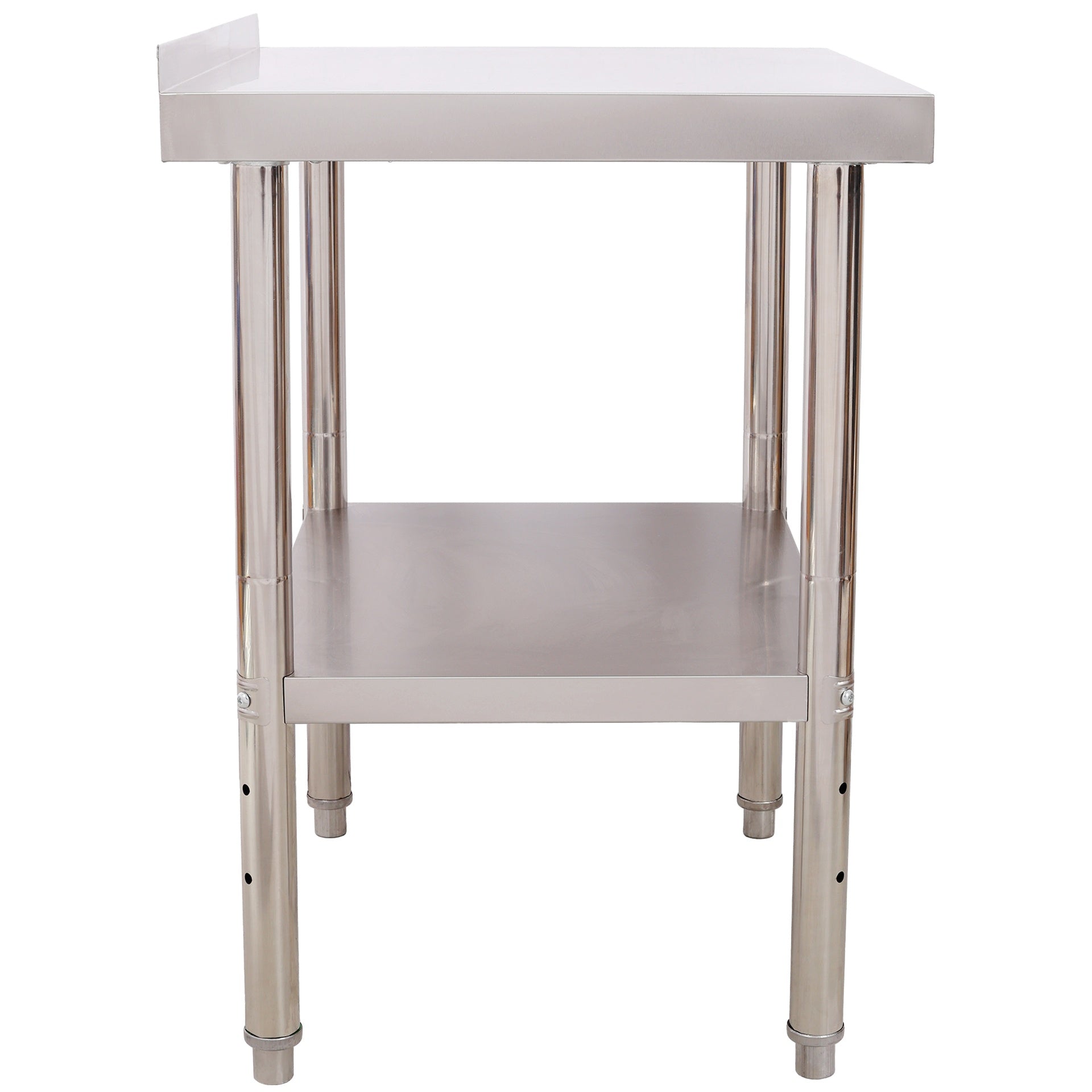 Stainless Steel Prep Table, 30 x 24x 35-1/2 Inch, 440lbs Load Capacity Heavy Duty Metal Worktable with Backsplash Adjustable Undershelf, Commercial Workstation for Kitchen Restaurant