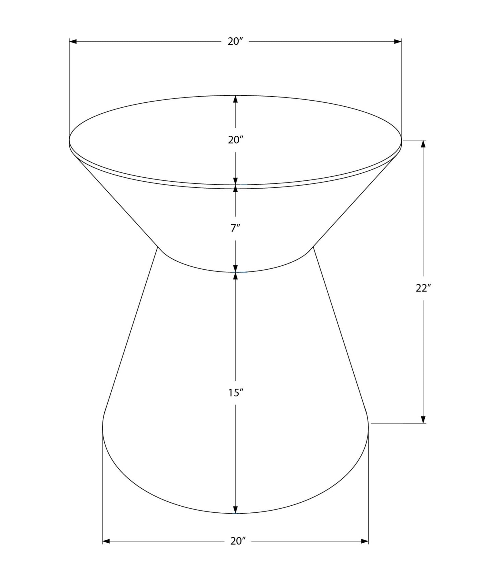 Accent Table, Drum, Side, End, Nightstand, Lamp, Living Room, Bedroom, Grey Metal, Contemporary, Modern