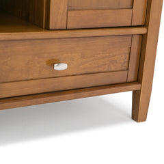 Warm Shaker 47 inch Wide Solid Wood TV Stand in Light Golden Brown For TVs up to 50 inches