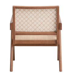 Beige and Natural Accent Chair