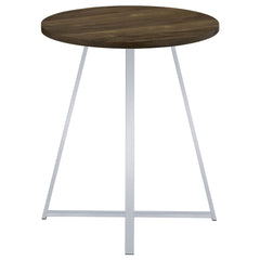 Burkhart Brown Oak Round 35-inch Pub Height Bistro Bar Table