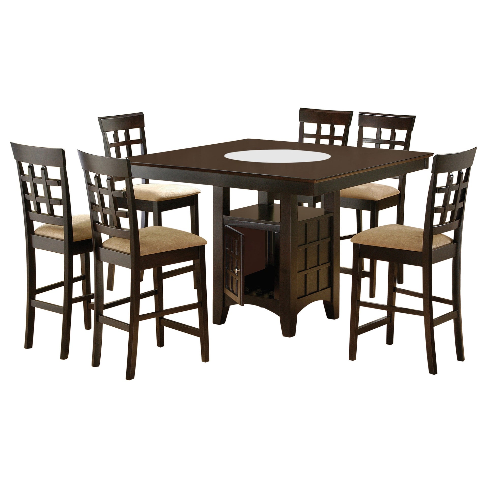 Tolland Tan and Cappuccino 7-piece Dining Set
