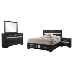 Annie Black 4-piece Eastern King Bedroom Set