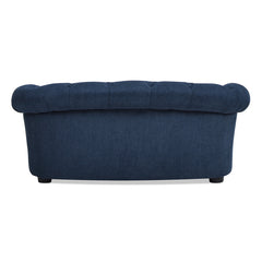Kiki 36.5" Chesterfield Dog Sofa Bed, Medium, Pacific Blue Stain Resistant High Performance Polyester
