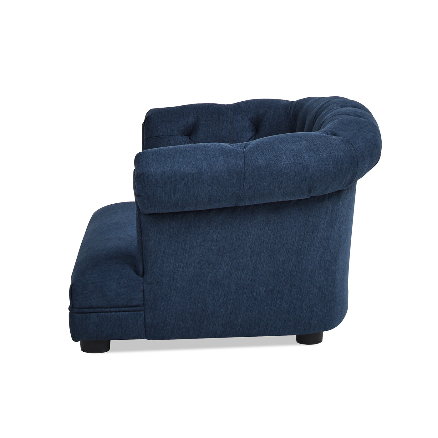 Kiki 36.5" Chesterfield Dog Sofa Bed, Medium, Pacific Blue Stain Resistant High Performance Polyester