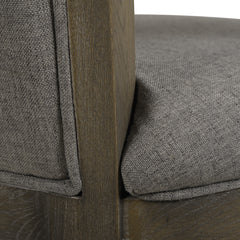Williams 31" Swivel Bar Stool with Armrests, Heathered Grey Linen