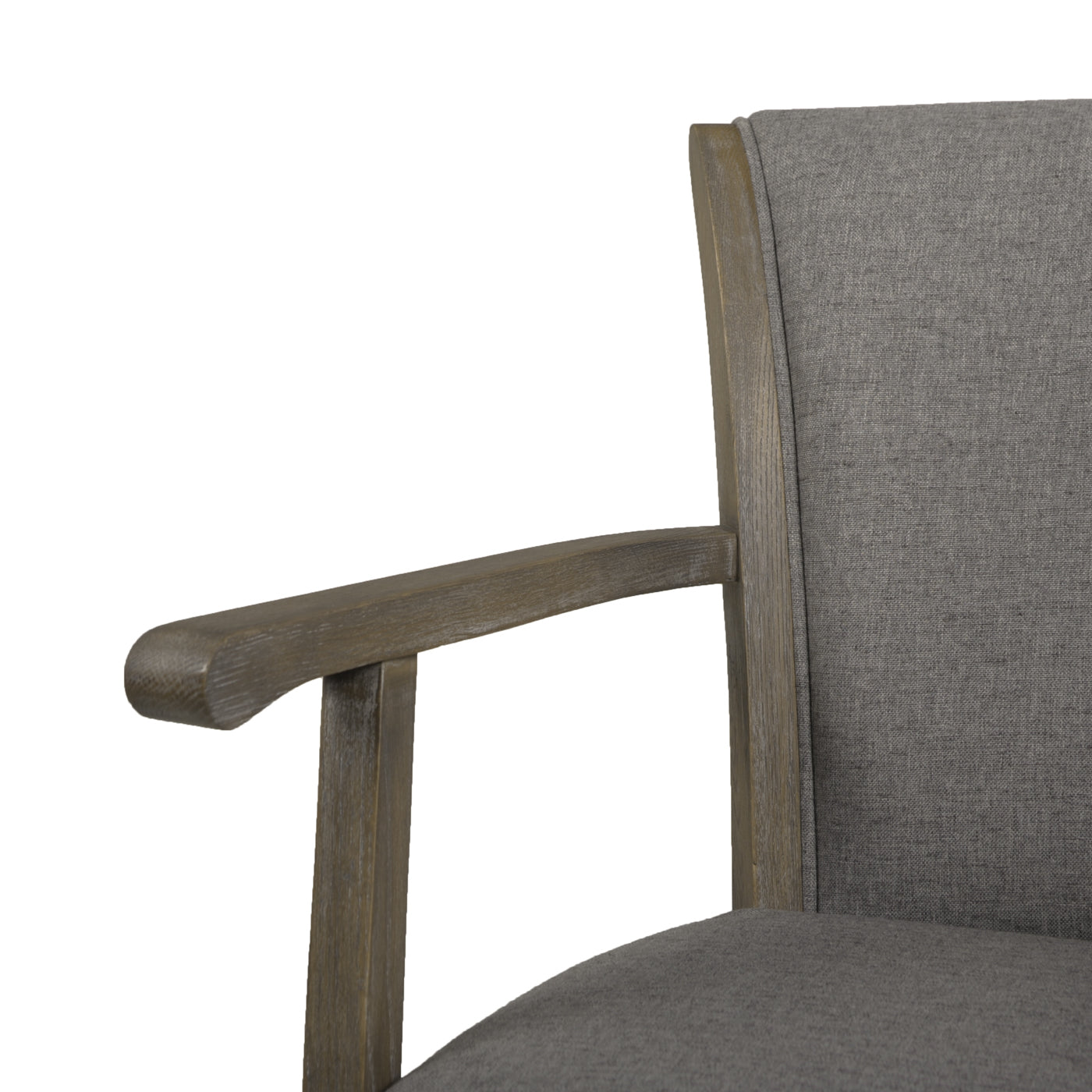 Williams 31" Swivel Bar Stool with Armrests, Heathered Grey Linen