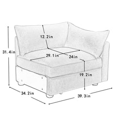Sofa RSF Velvet-Green