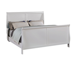 Contemporary Style Eastern King Size 1pc Bed Set Sleigh Design Headboard White Finish Bedroom Furniture