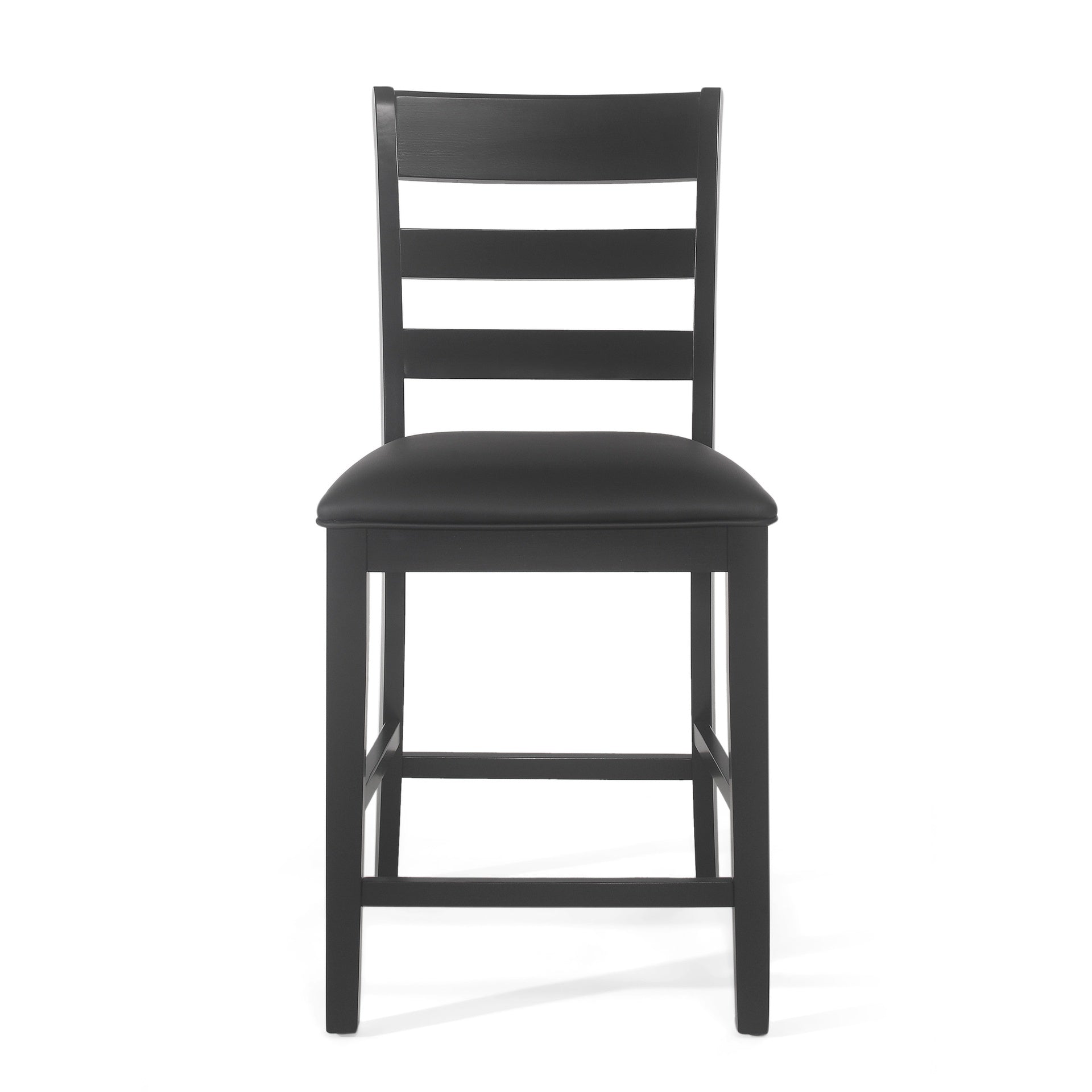 Farmhouse Upholstered Wood Counter Stools (Set of 2)