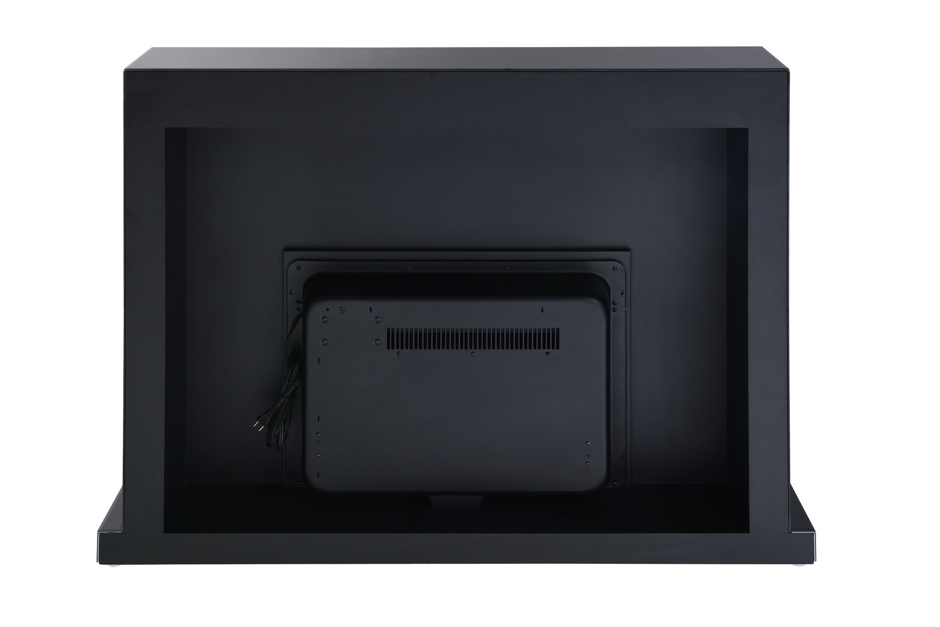 Drisana Black Mirrored Finish Fireplace