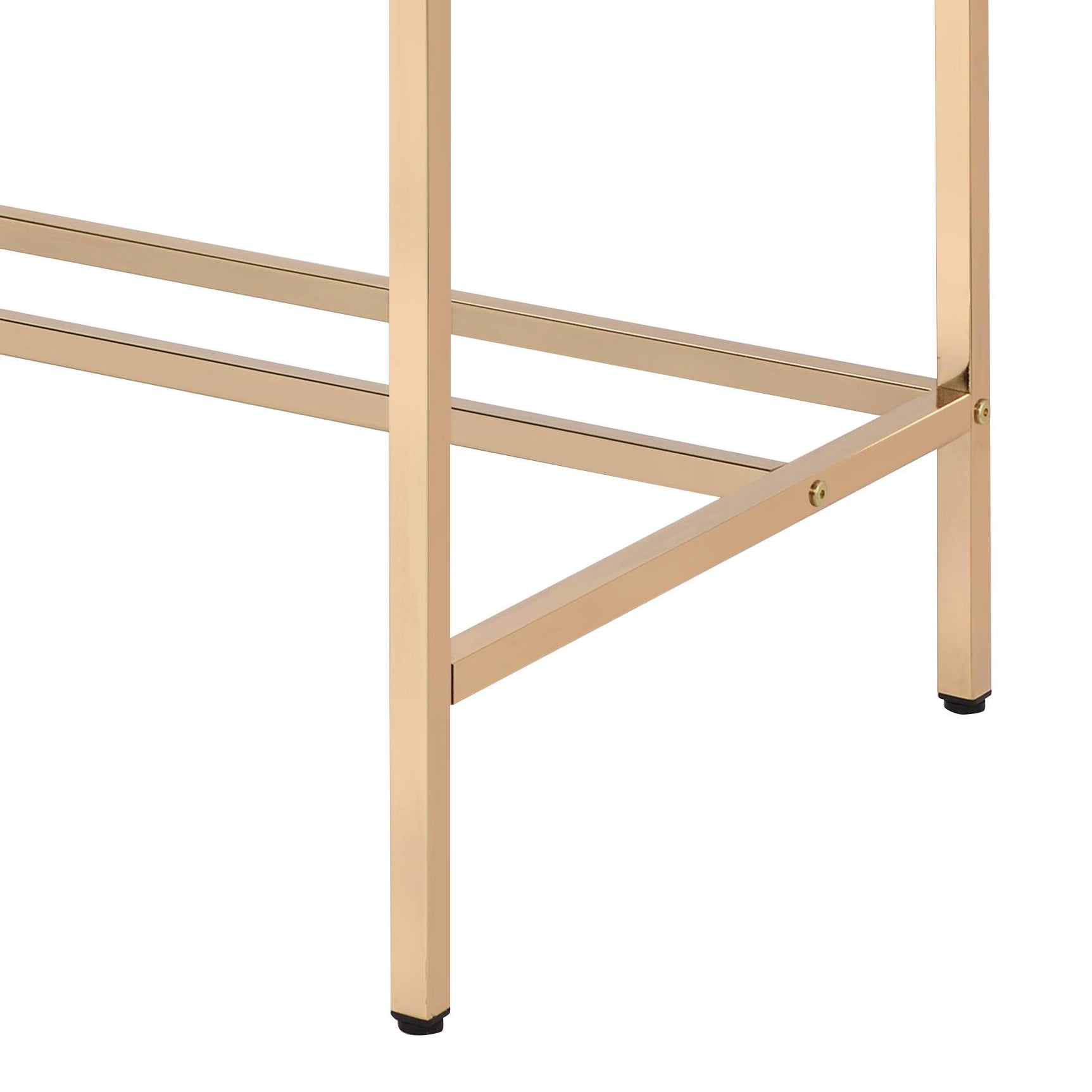 Midriaks Navy Blue & Gold Finish Writing Desk W/USB
