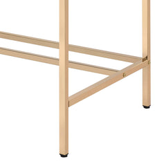 Midriaks Navy Blue & Gold Finish Writing Desk W/USB