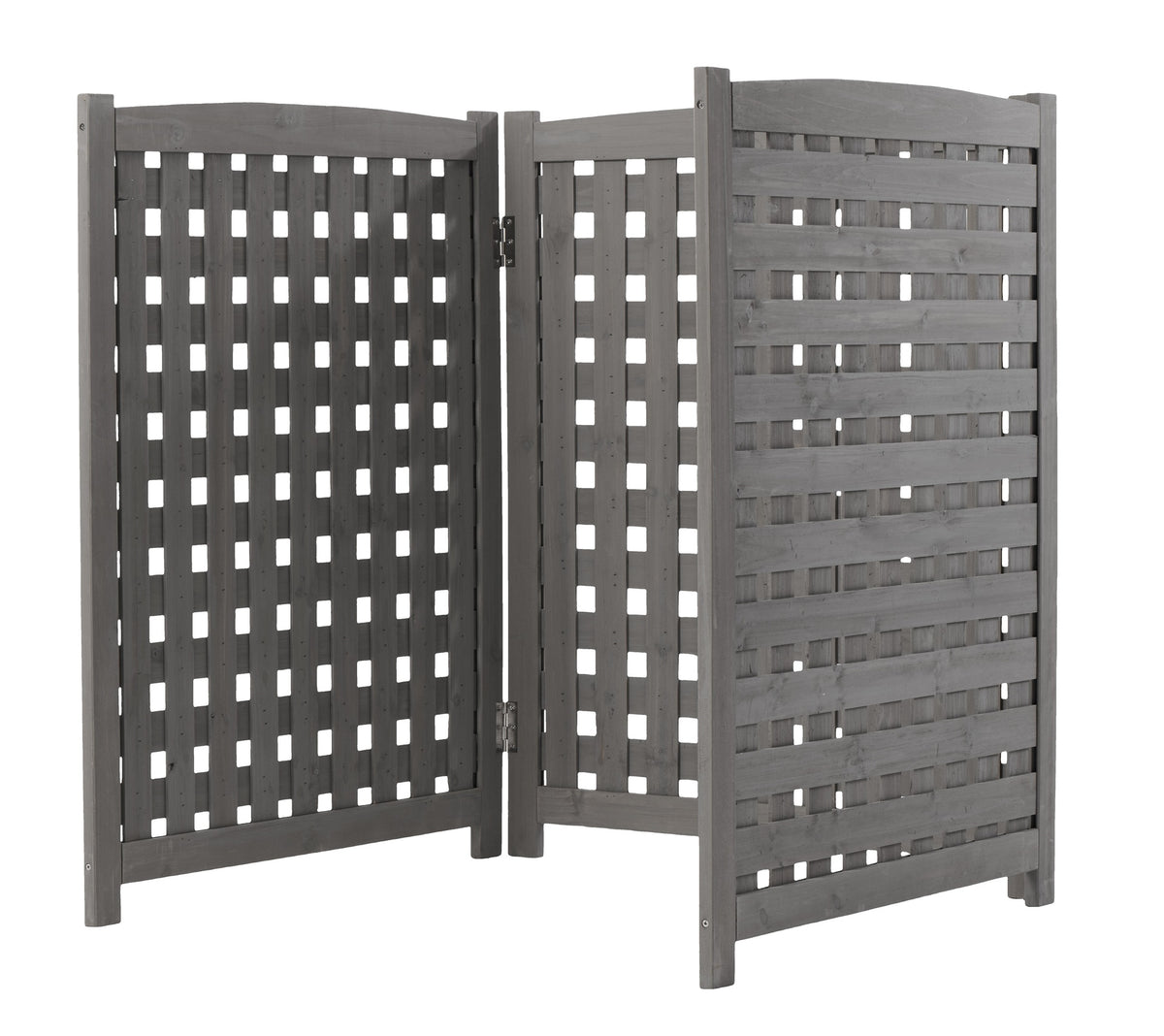3-Panel Outdoor Air Conditioner Fence Screen, Outside Wood Privacy Fence, 32" W x 38" H