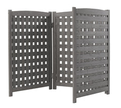 3-Panel Outdoor Air Conditioner Fence Screen, Outside Wood Privacy Fence, 32" W x 38" H