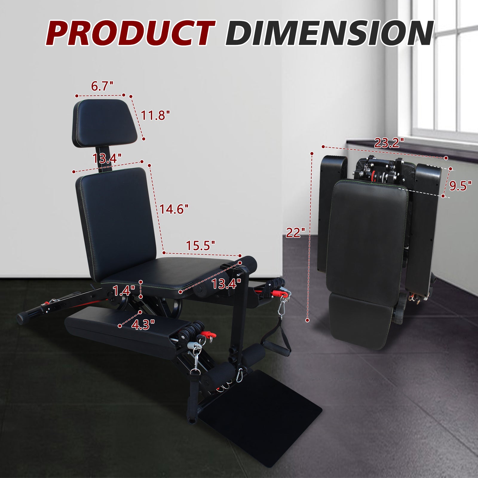 Fitness Chair Multifunction, Adjustable Strength Training Bench for Full Body Workout, Weight Bench with Fast Folding for Home Gym