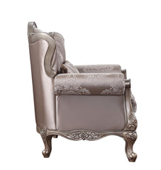 Jayceon Fabric & Champagne Finish Chair W/Pillow