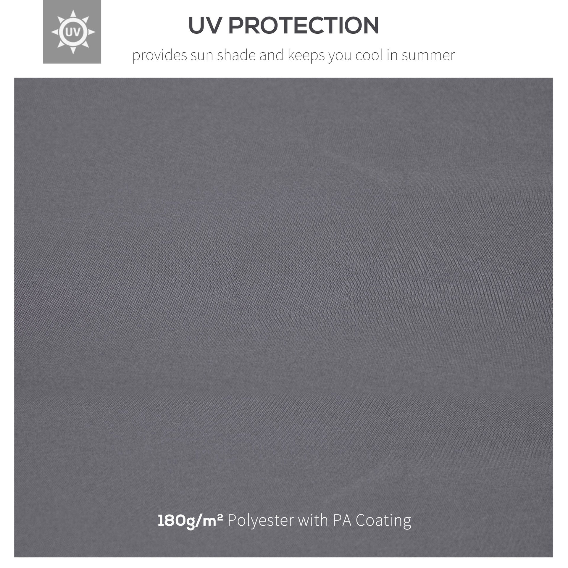 Outsunny 9.8' x 9.8' Gazebo Replacement Canopy, 2-Tier Top UV Cover for 9.84' x 9.84' Outdoor Gazebo, Dark Gray (TOP ONLY)