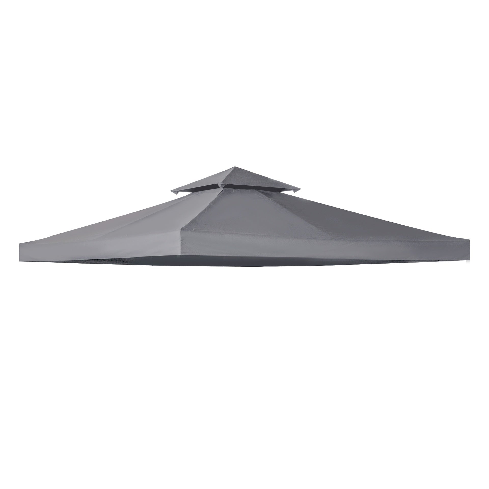 Outsunny 9.8' x 9.8' Gazebo Replacement Canopy, 2-Tier Top UV Cover for 9.84' x 9.84' Outdoor Gazebo, Dark Gray (TOP ONLY)