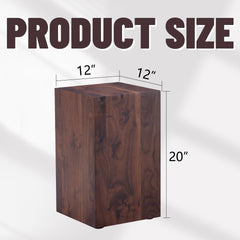 12x12x20 Inch Walnut Wood Grain MDF Coffee Table - Luxurious Design, Perfect Living Room Accent.Fashion texture design coffee table, suitable for various situations and scenes.W1151P231612