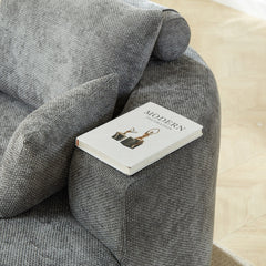 55'L Chenille Sponge single sofa,No Assembly Required,Fluffy Modern Sleeper Chair for Living room, Bedroom, Lounge and Projection Room(Not a swivel chair.)
