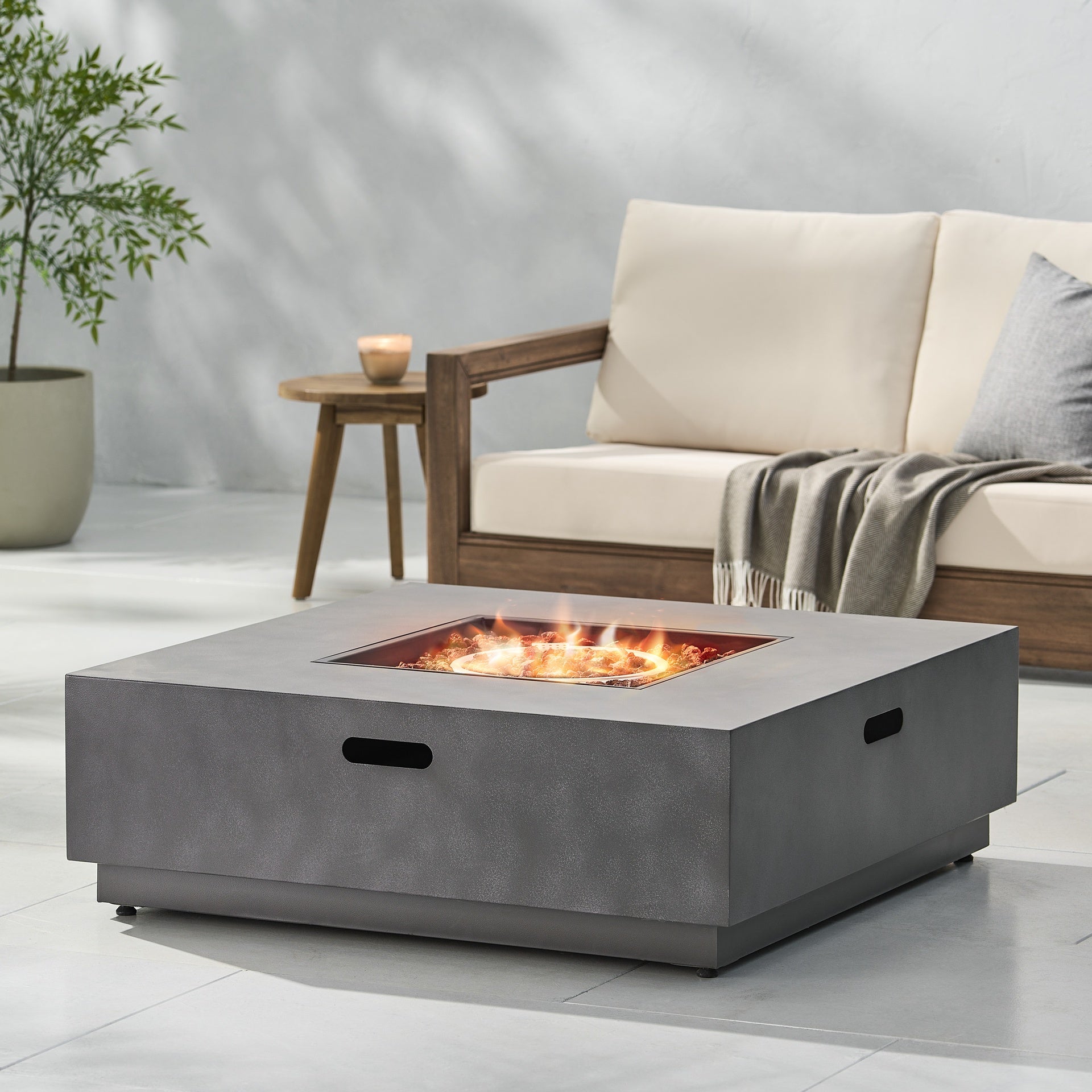 SQUARE Iron FIRE PIT-50 000 BTU
