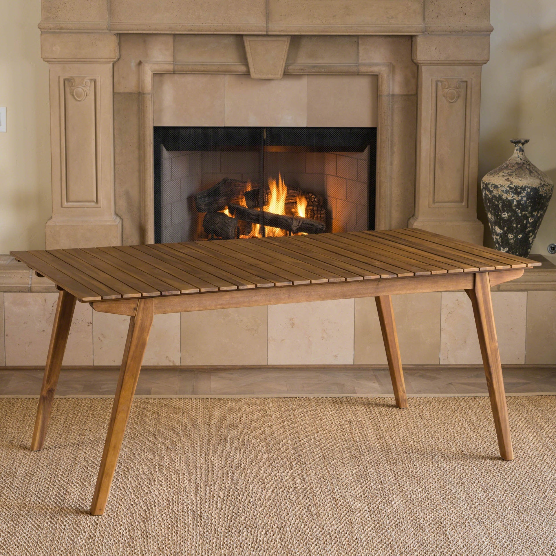 Outdoor 69" Solid Wood Dining Table