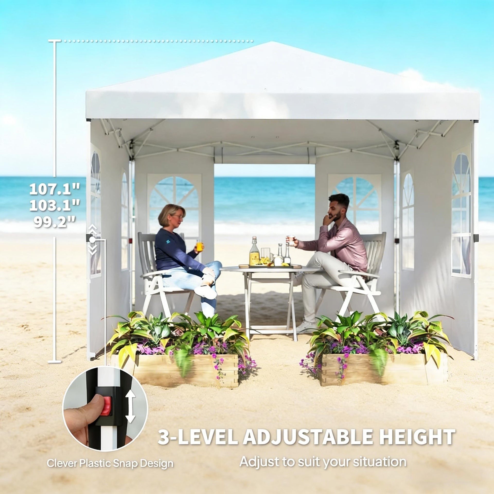 Stable Pop Up Canopy Tent,Portable Instant Canopy Shelter