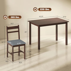 Stylish Kitchen Set,5-piece Dining Room Set,Dining Table with Chairs
