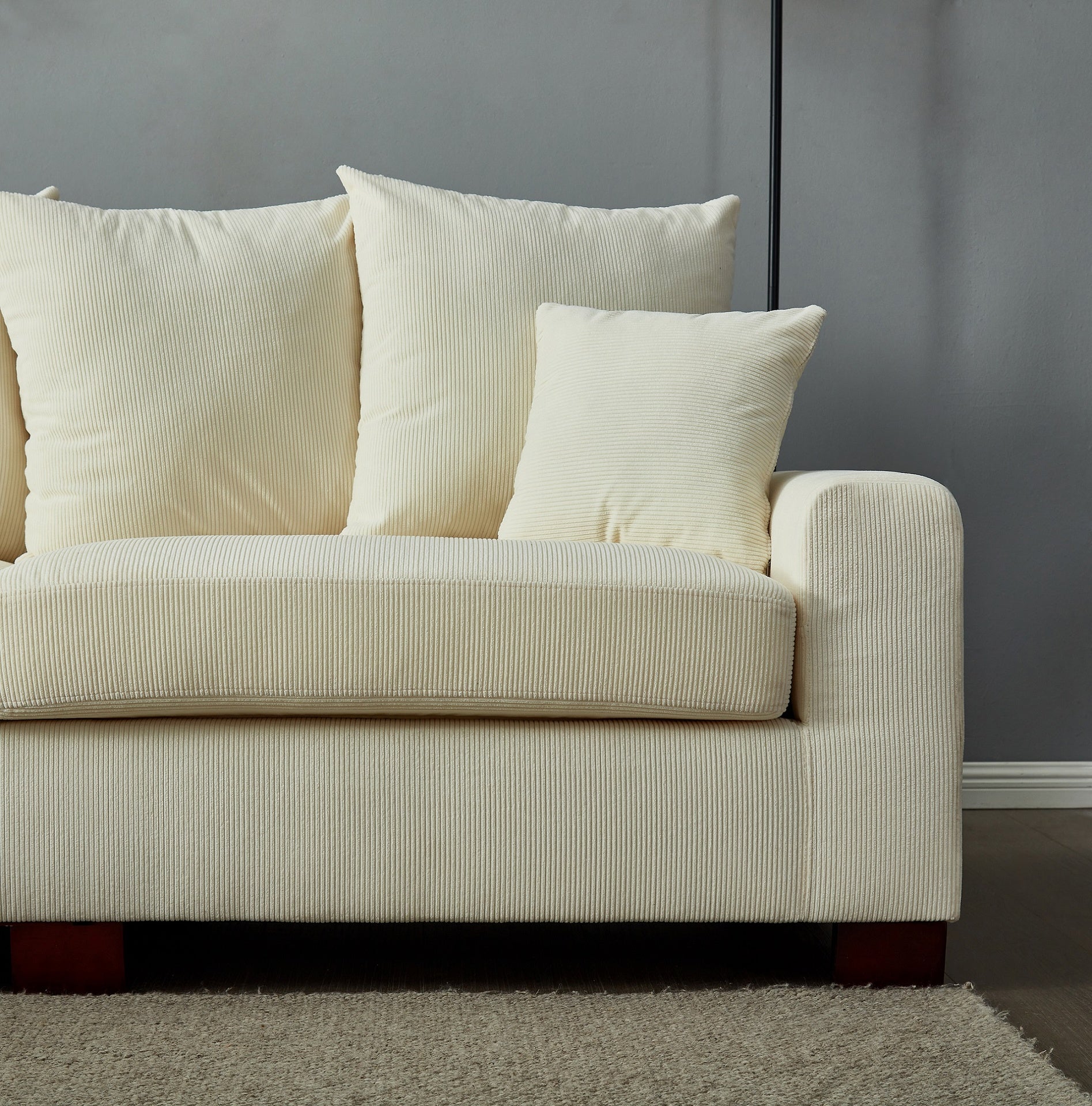 Modular Sectional Sofa,5 Seater Oversized Convertible L & U Shaped Couch, Corduroy Fabric