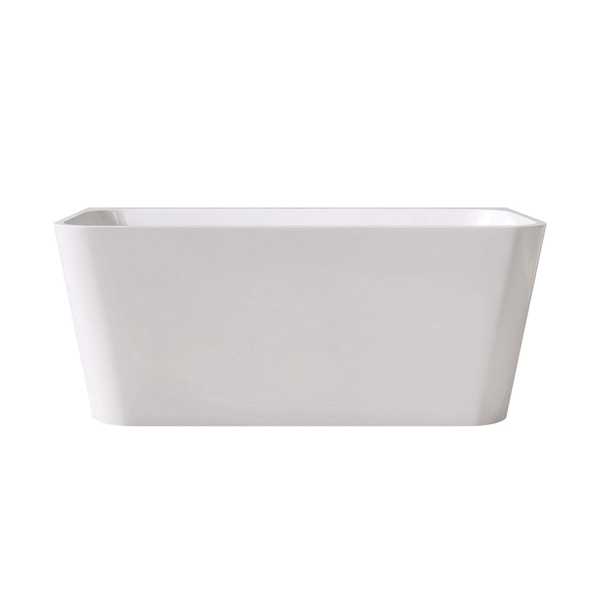 55" Free Standing Tubs Acrylic Rectangular White Soaker Bath tubs