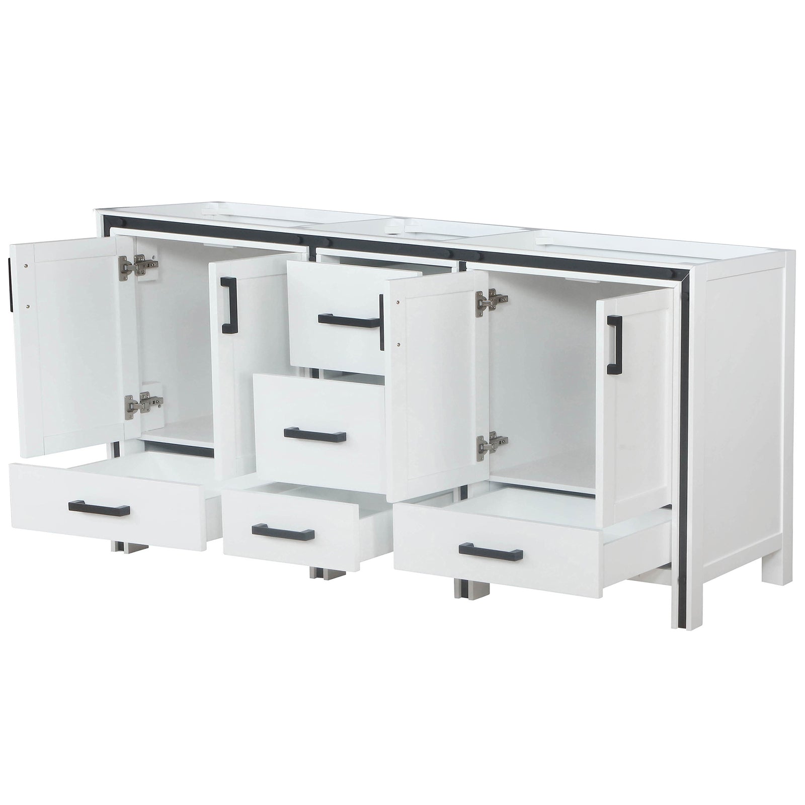 White Double Bath Vanity 72 in. W x 22 in. D