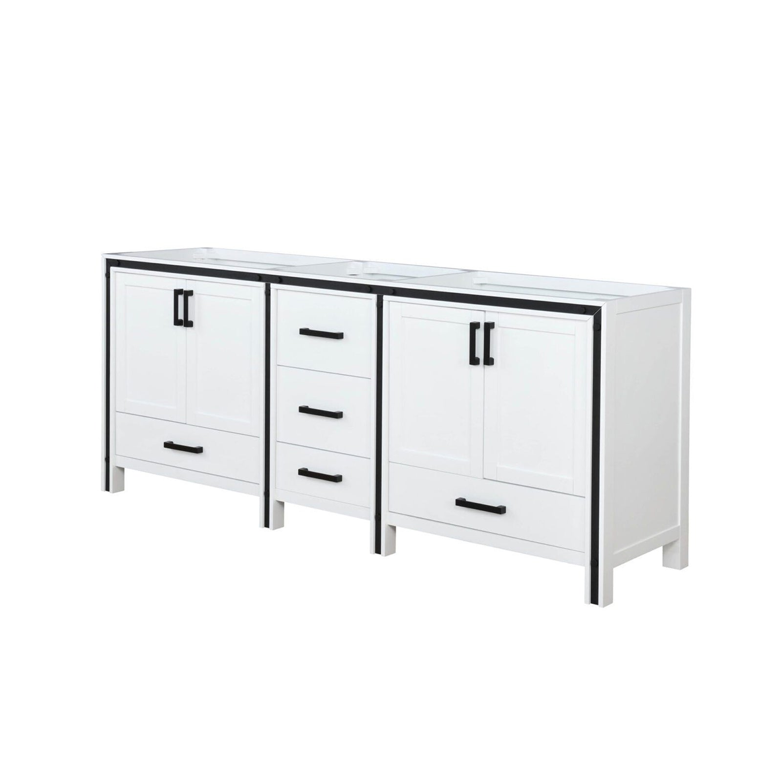 White Double Bath Vanity 72 in. W x 22 in. D