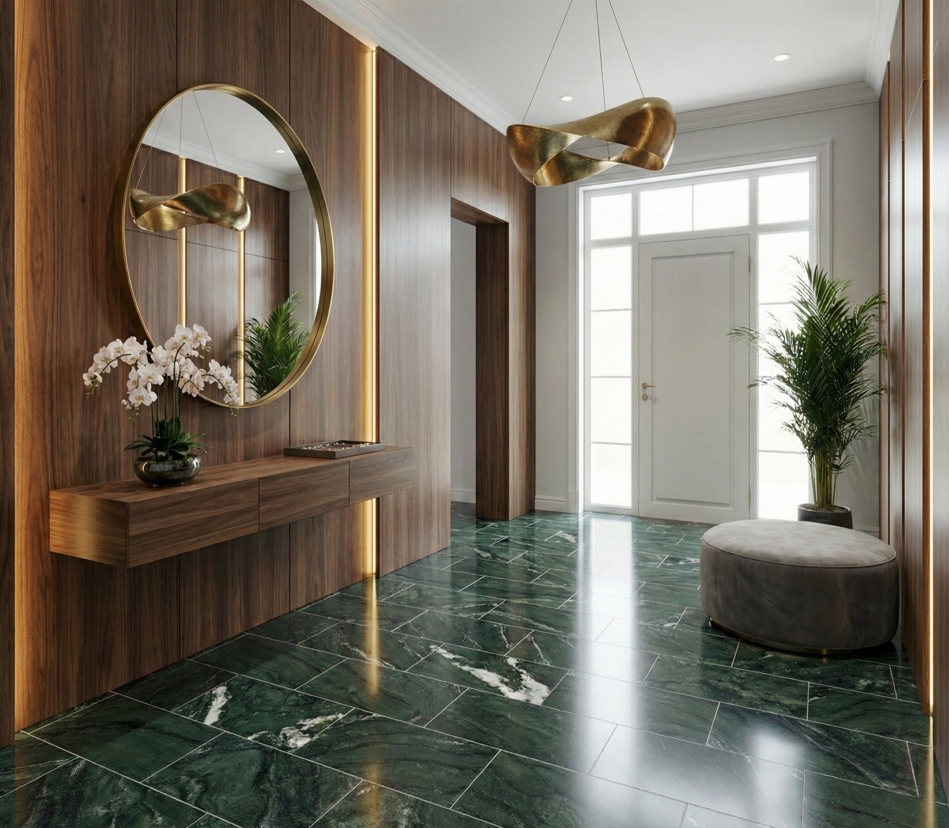 12x24 green natural marble polished tile, natural stone, genuine marble, real marble, for wall and floor,1 box 4 pcs