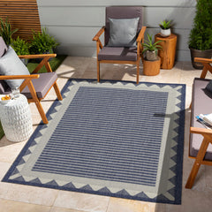 Sunshine GC_HAR2013 Blue 2 ft. 7 in. x 7 ft. 3 in. Indoor/Outdoor Area Rug