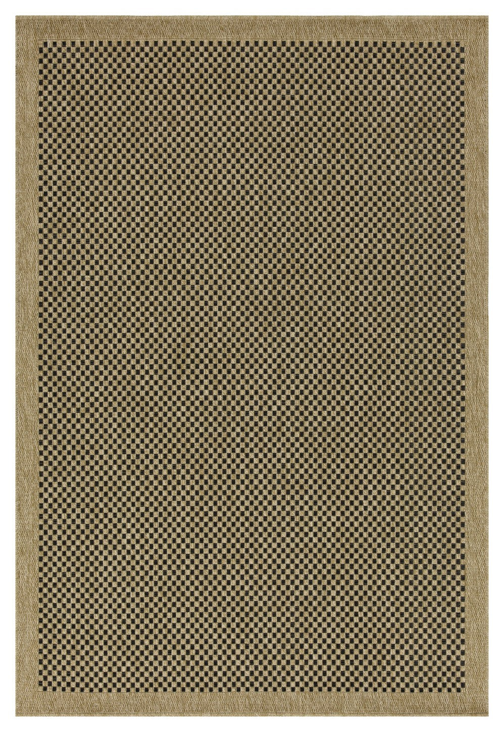 Earth GC_NTL1003 Jute/Black 2 ft. 7 in. x 7 ft. 3 in. Indoor/Outdoor Area Rug