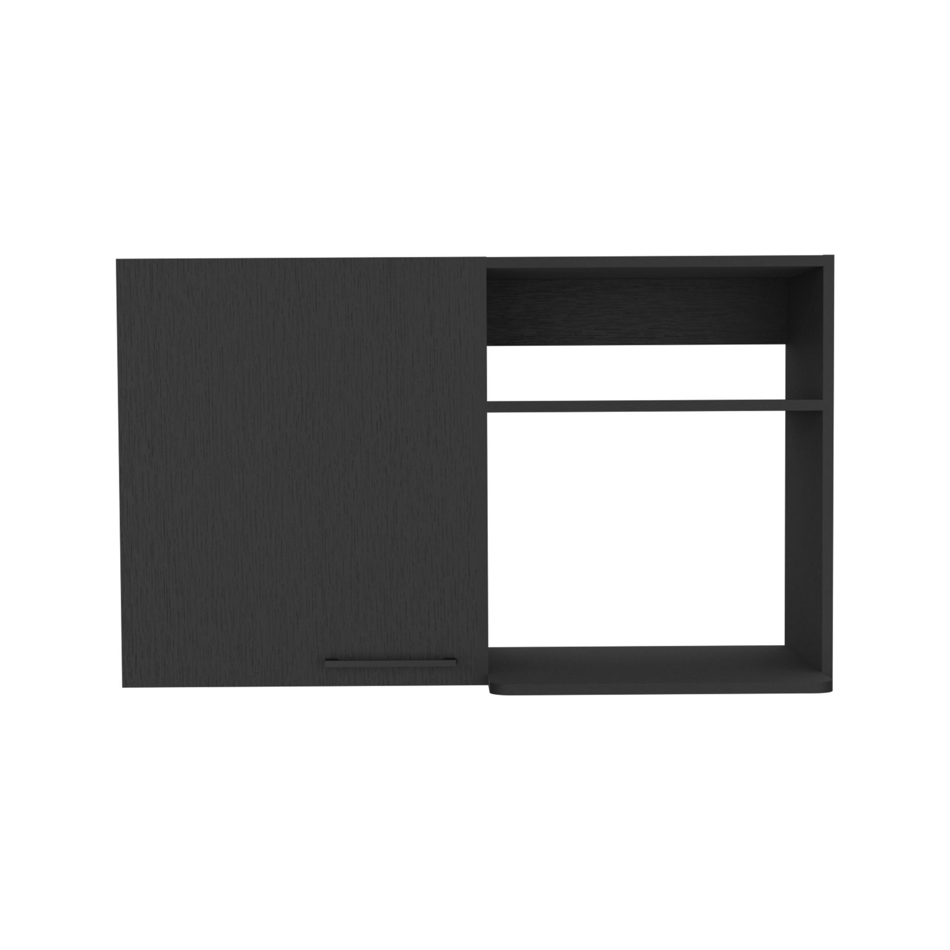 Alexandria 2 Piece Kitchen Set, Wall Cabinet + Utility Sink, Black