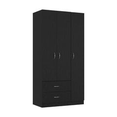 Three Door Armoire Clark, Bedroom, Black