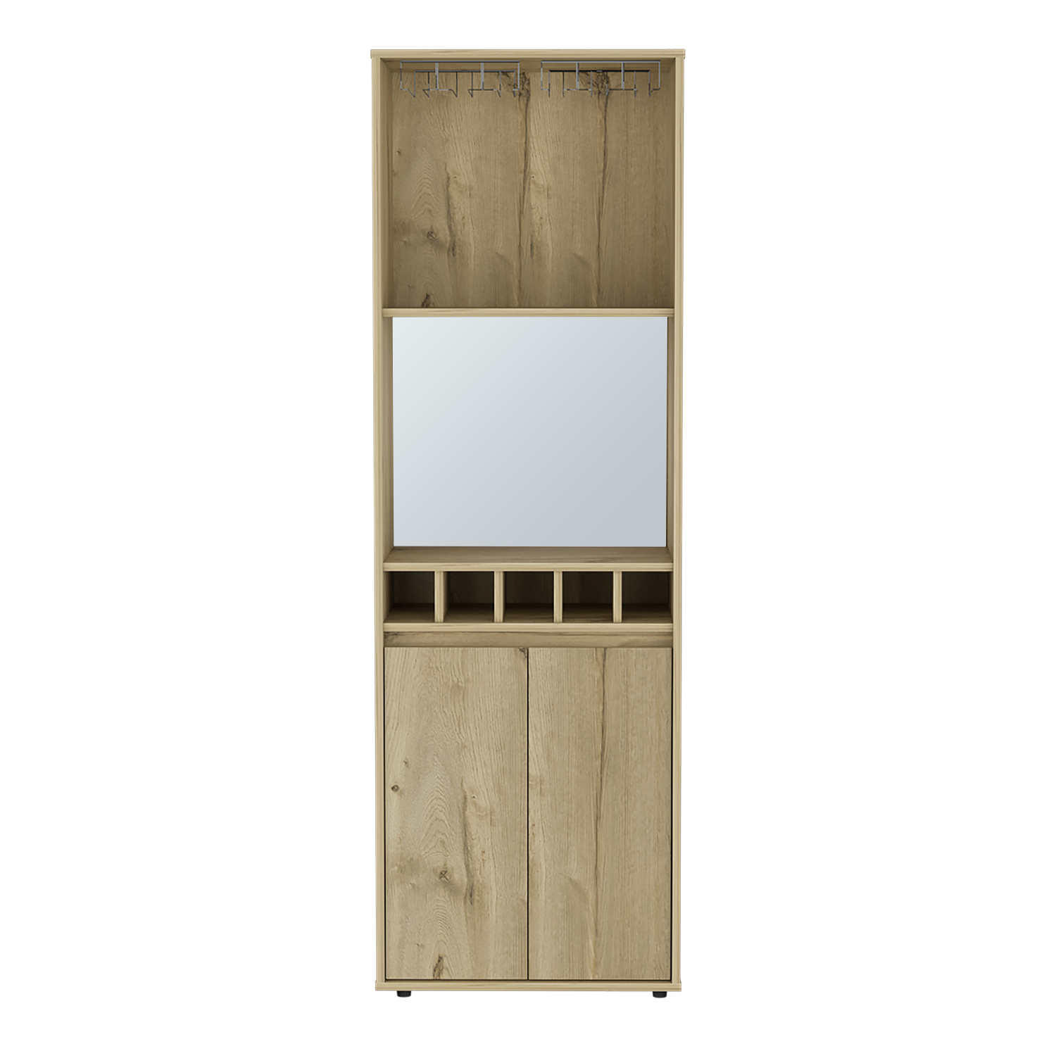Bar Cabinet Tucson, Living Room, Light Oak