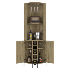Corner Bar Cabinet Shopron, Living Room, Aged Oak