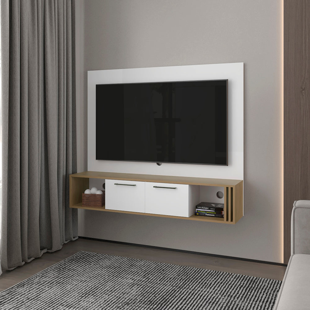 Louisburg Entertainment Center, White/Macadamia