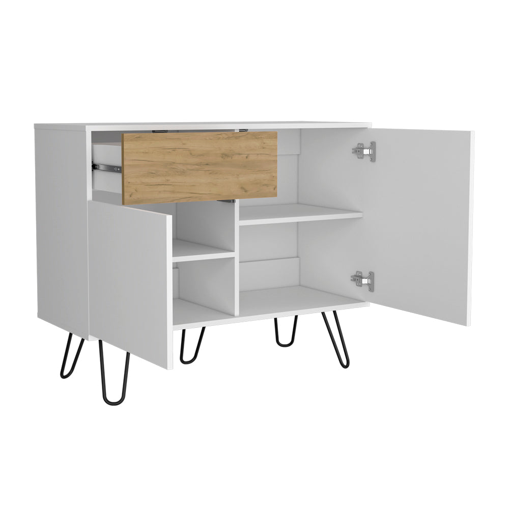 Platea Sideboard, Living Room,  White/Macadamia