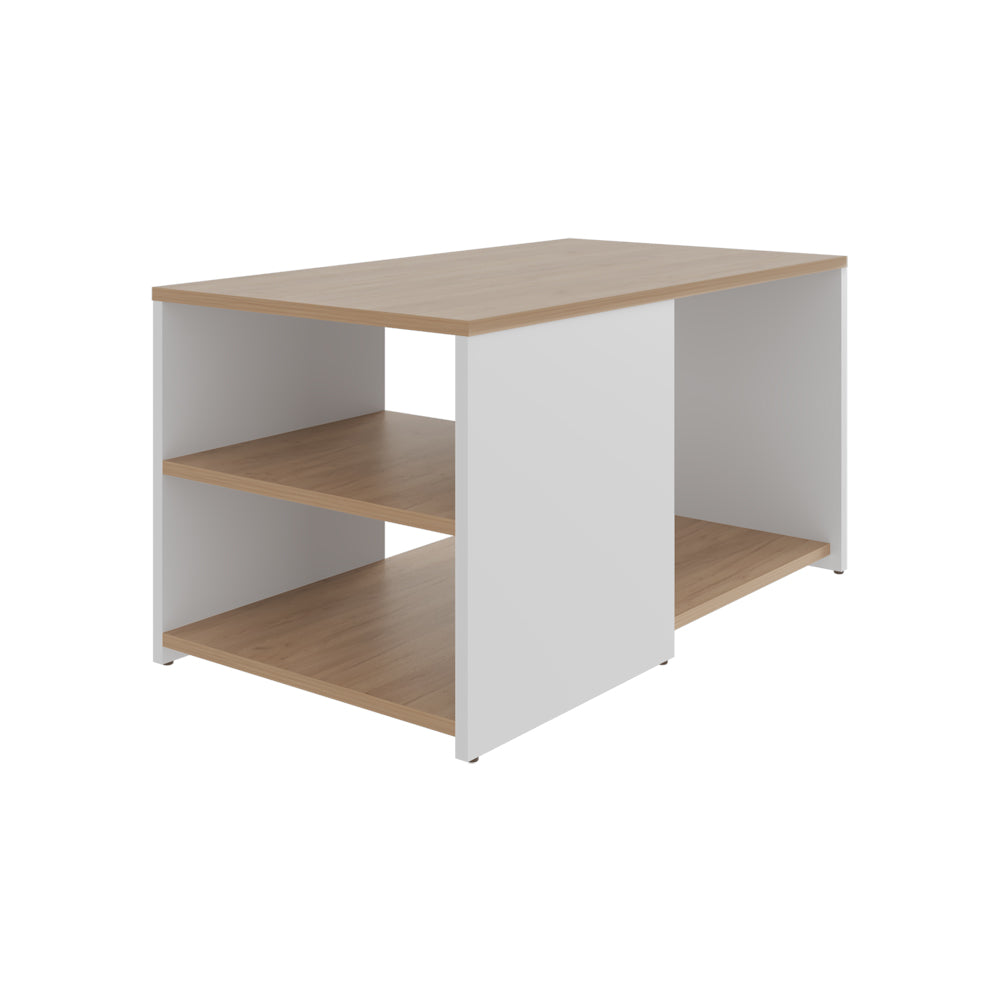 Silver Peak Coffee table, Living Room, Light Oak/White