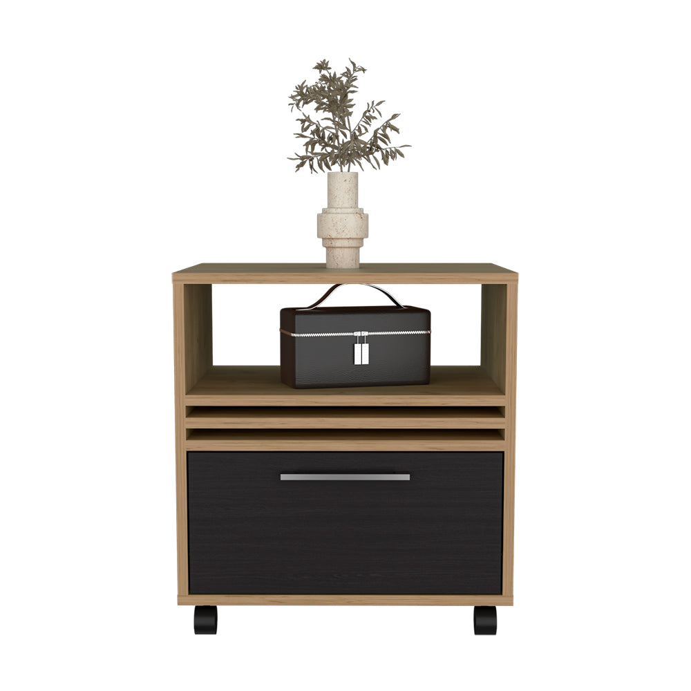 Baldwin City Nightstand, Bedroom, Light Oak/Black