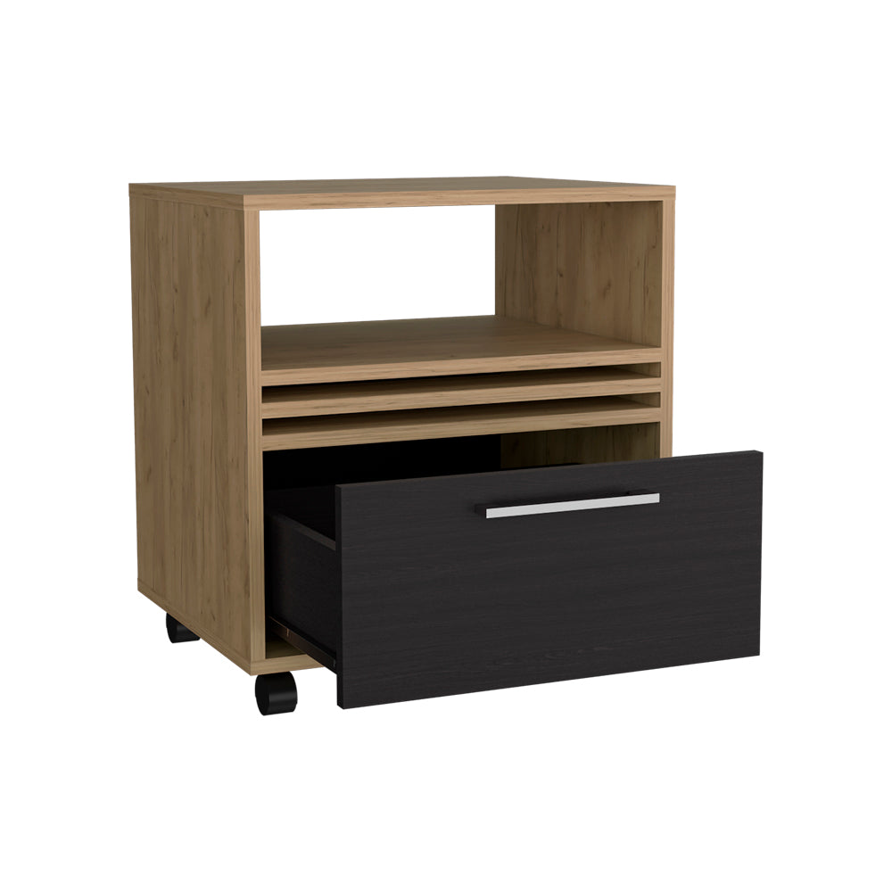 Baldwin City Nightstand, Bedroom, Light Oak/Black