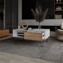 Taylor Coffee table , Living Room, White/Ligth Pine