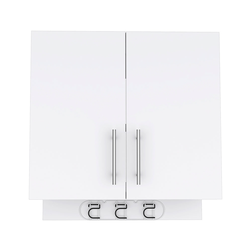 Wall Storage Cabinet Alikuri, Four Cabinets, White Finish