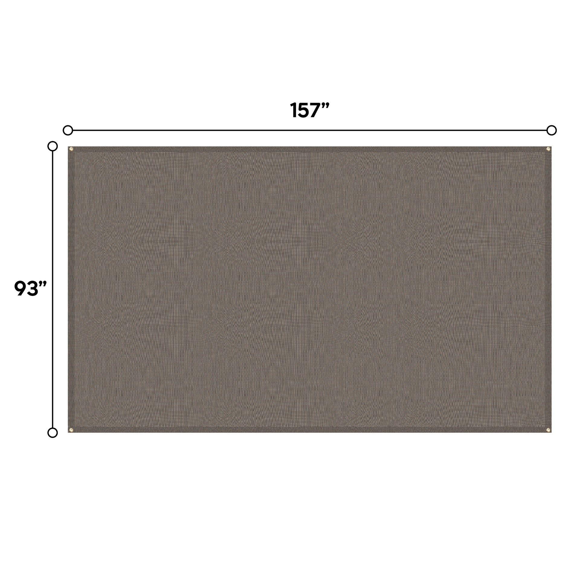 Outdoor Pergola Sun Shade Cover Cloth Patio Canopy HDPE Permeable with Grommets (13' x 7.7', Brown)