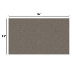 Outdoor Pergola Sun Shade Cover Cloth Patio Canopy HDPE Permeable with Grommets (13' x 7.7', Brown)